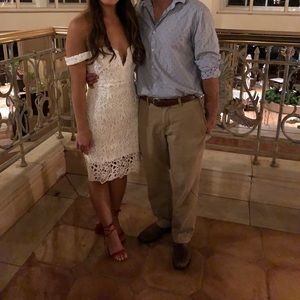 ASTR The Label off the shoulder white dress